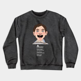 Fats | Magic 1978 | Creepy Ventriloquist Dummy Crewneck Sweatshirt